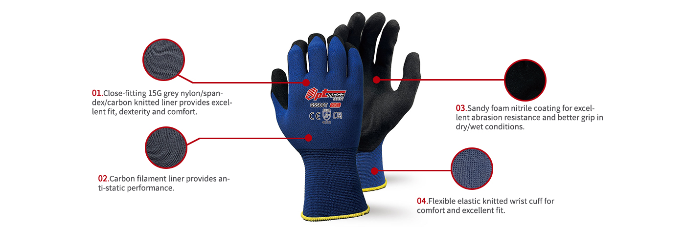 Precision #Anti-static Handling Glove with #Touchscreen -65506T